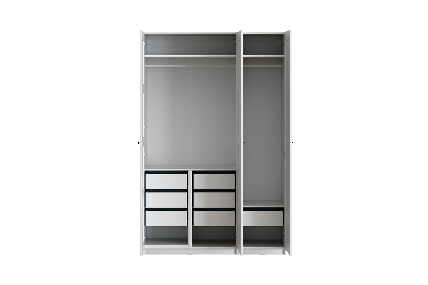 Гардеробная прямая Макс №8 белая