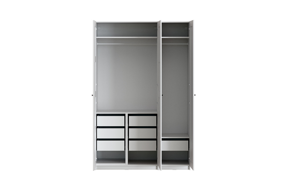 Гардеробная прямая Макс №8 белая