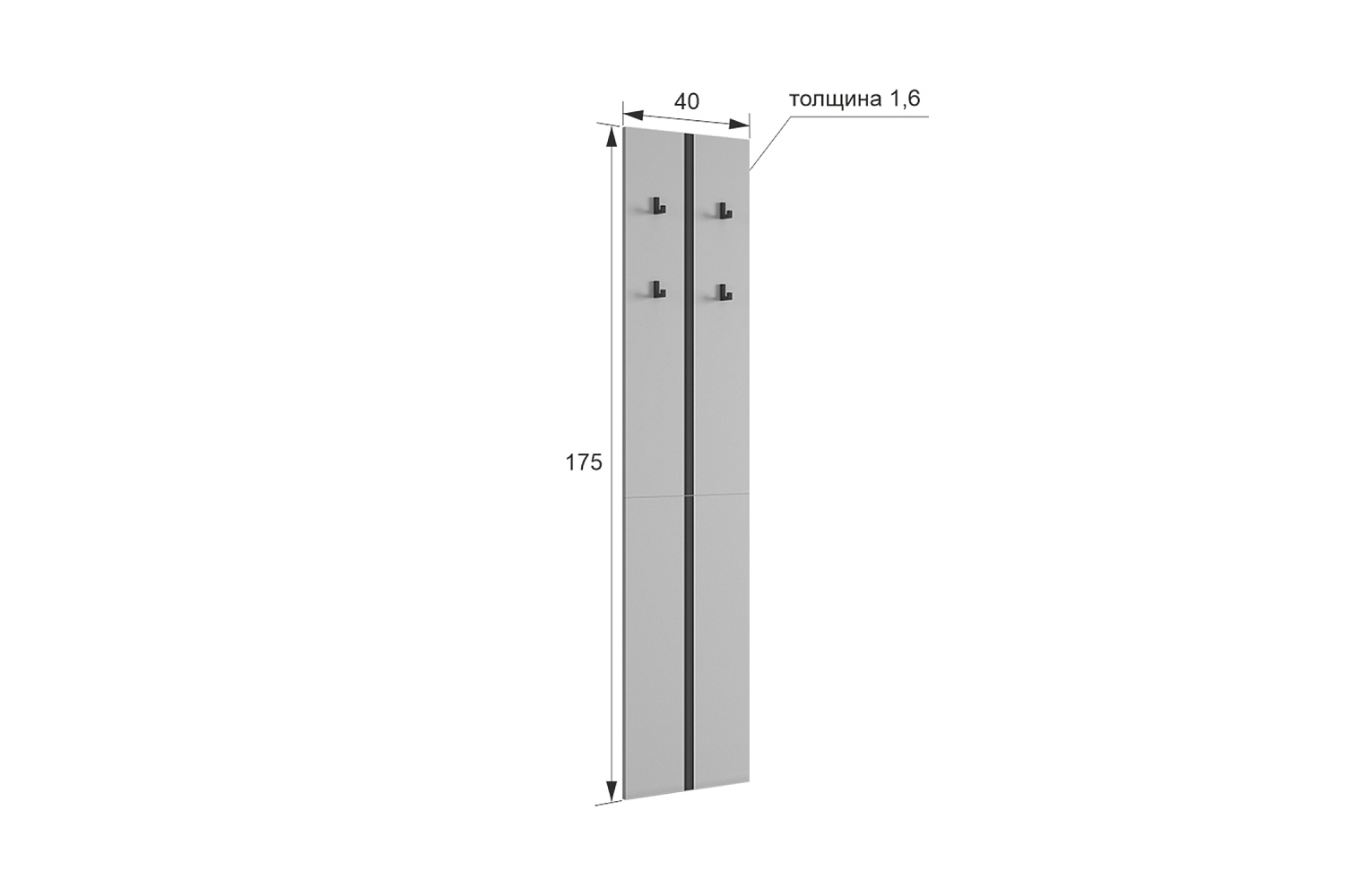 Вешалка №2 Мерси графит