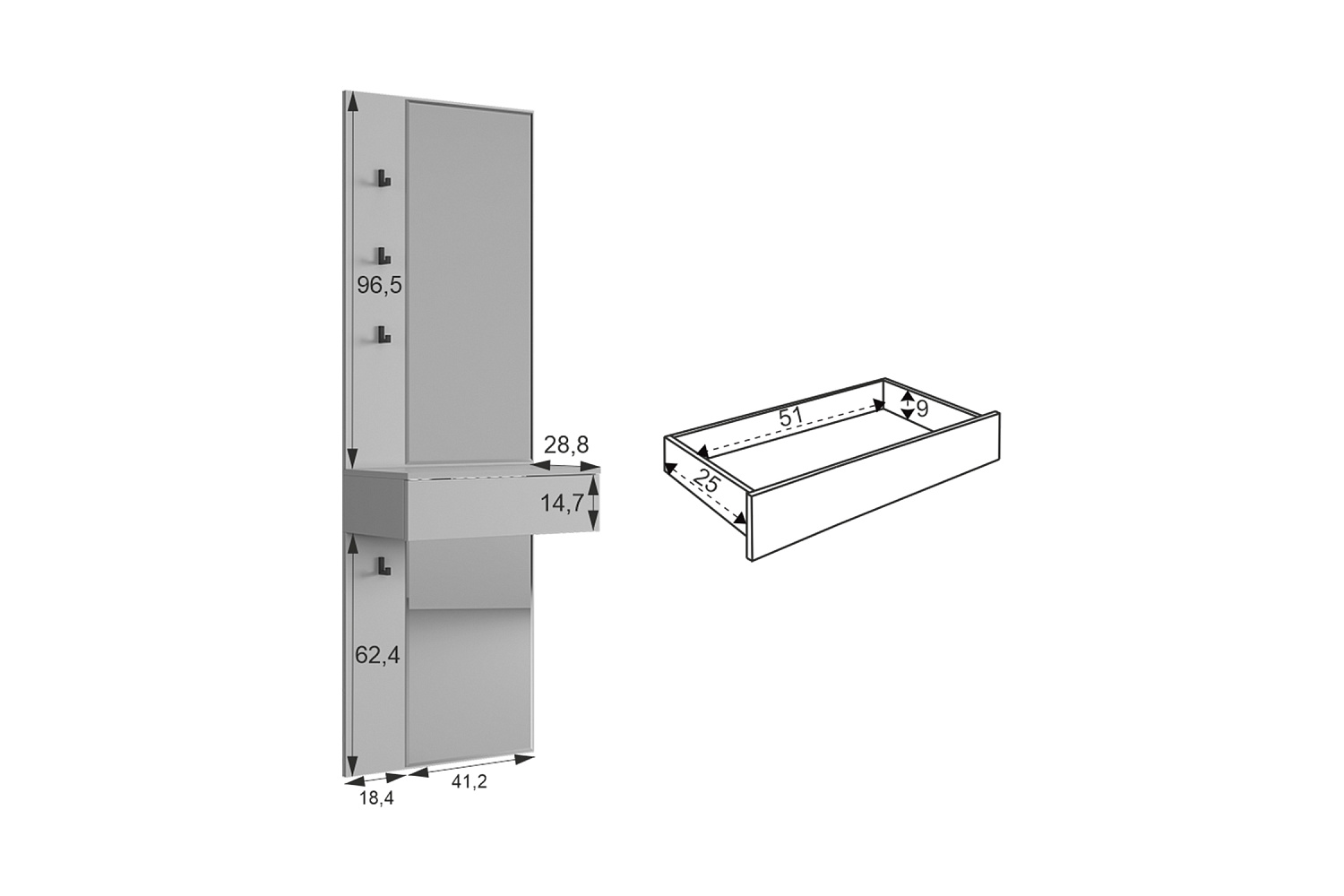 Трюмо Мерси кашемир