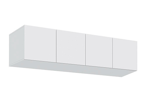 Антресоль четырехдверная Аксельмуд белый гладкий