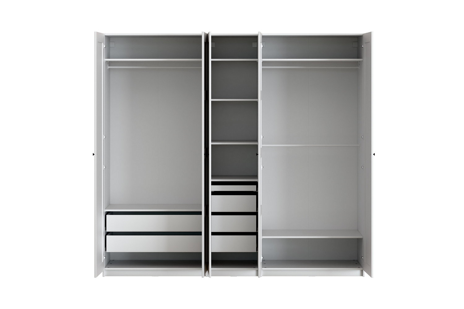 Гардеробная прямая Макс №1 белая 