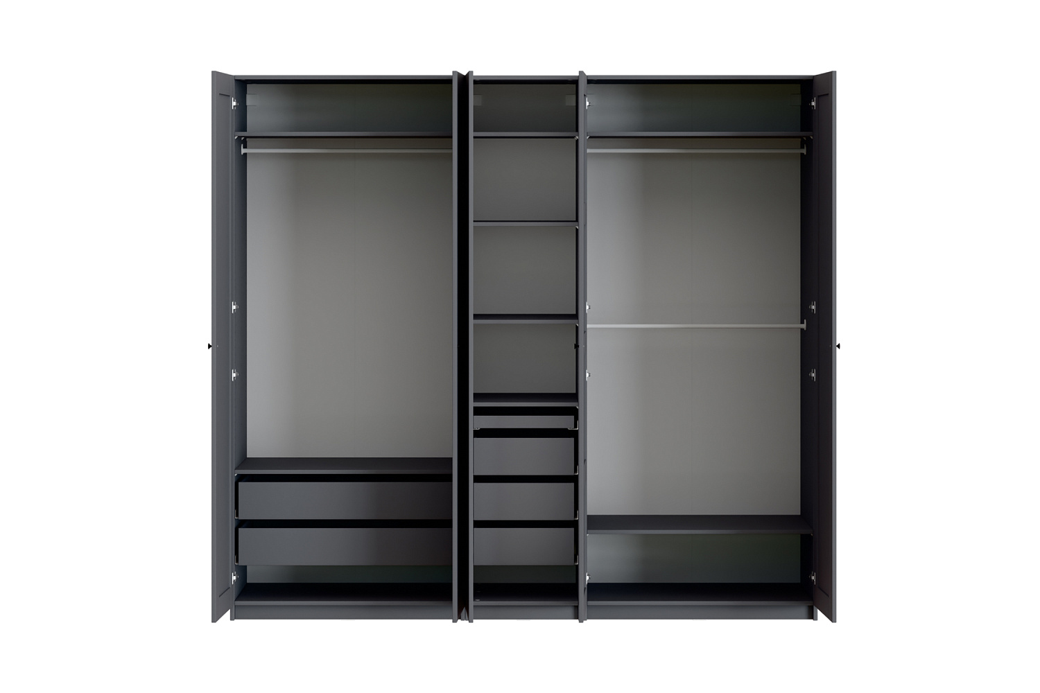 Гардеробная прямая Макс №1 серая