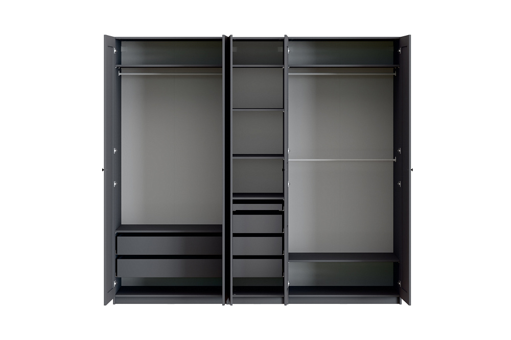 Гардеробная прямая Макс №1 серая