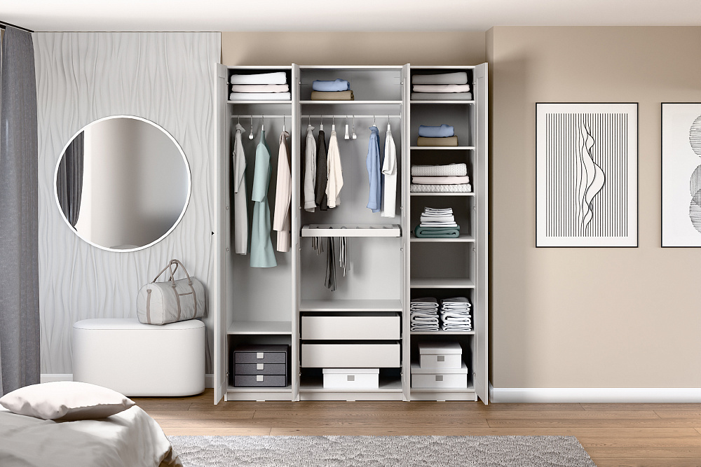 Гардеробная прямая Макс №5 белая