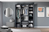 Гардеробная прямая Макс №5 серая