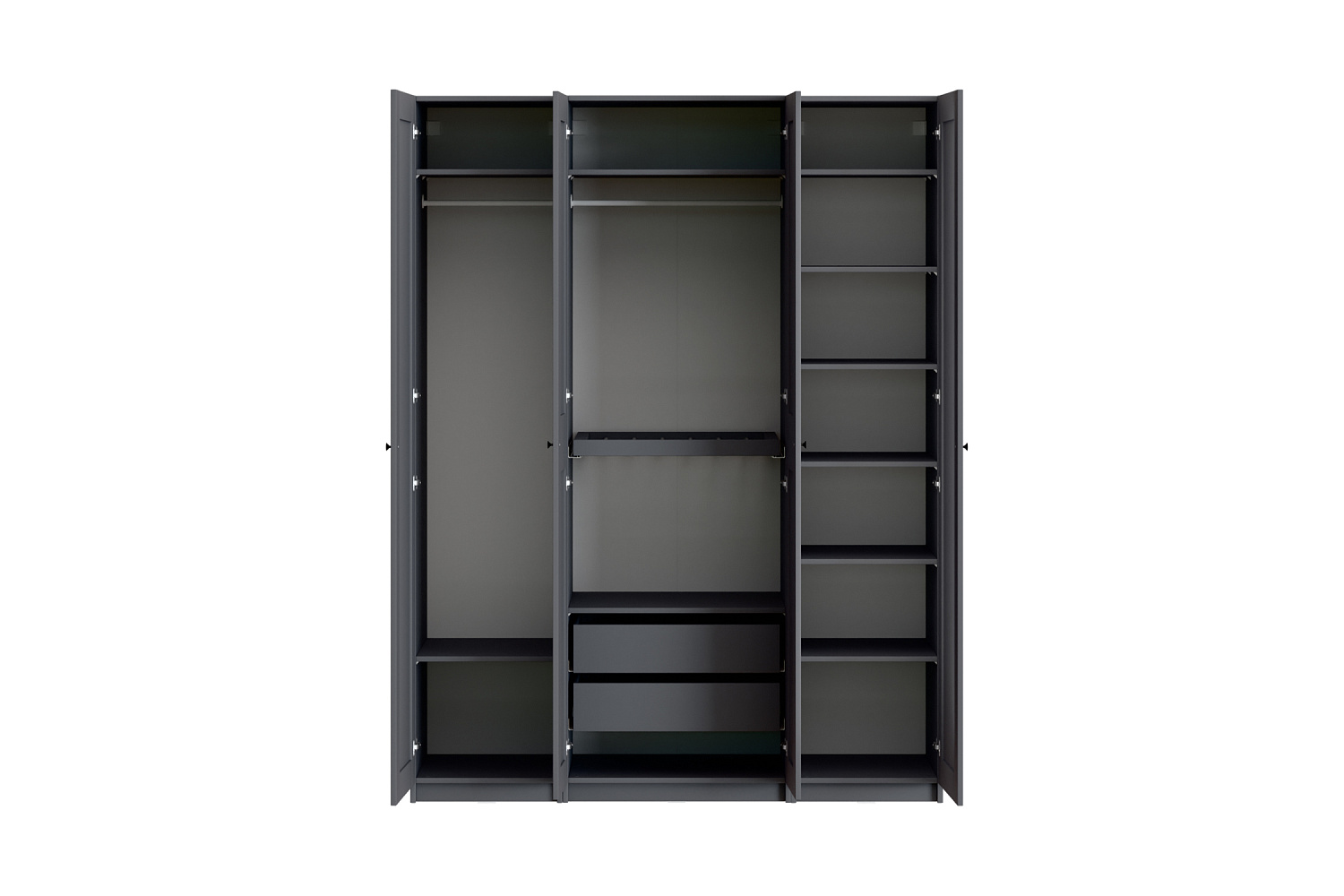 Гардеробная прямая Макс №5 серая