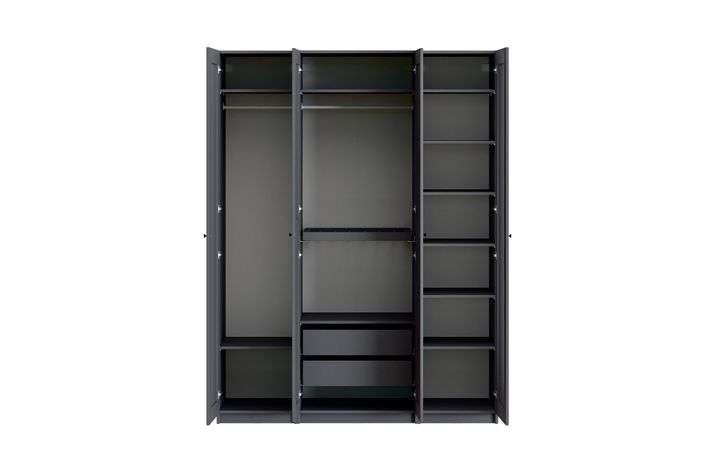 Гардеробная прямая Макс №5 серая