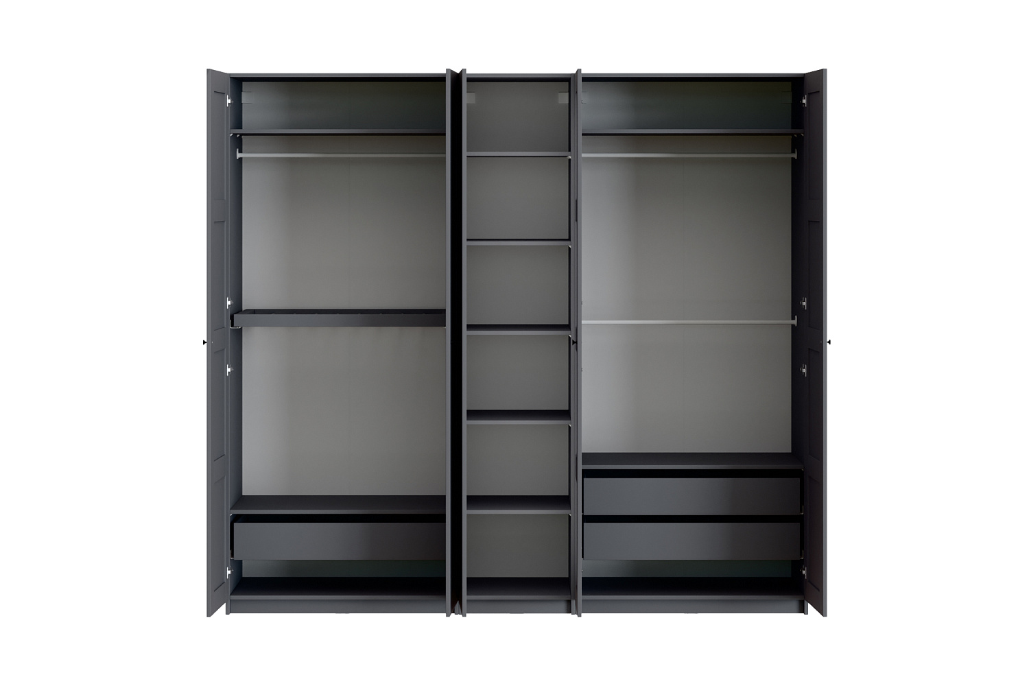 Гардеробная прямая Макс №2 серая