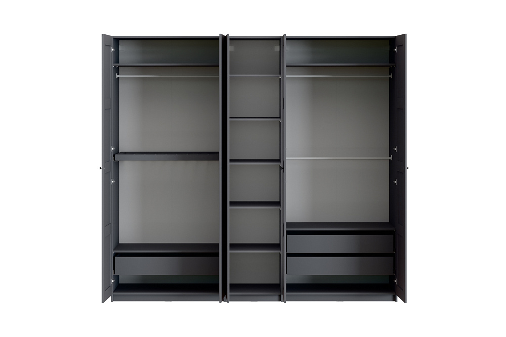 Гардеробная прямая Макс №2 серая