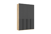 Шкаф 4-х створчатый Марвэл дуб крафт / браш графит