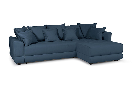 Диван угловой еврокнижка Рошель синий