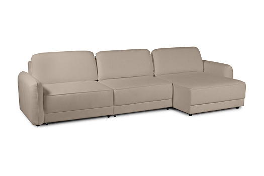 Диван угловой еврокнижка Каро бежевый