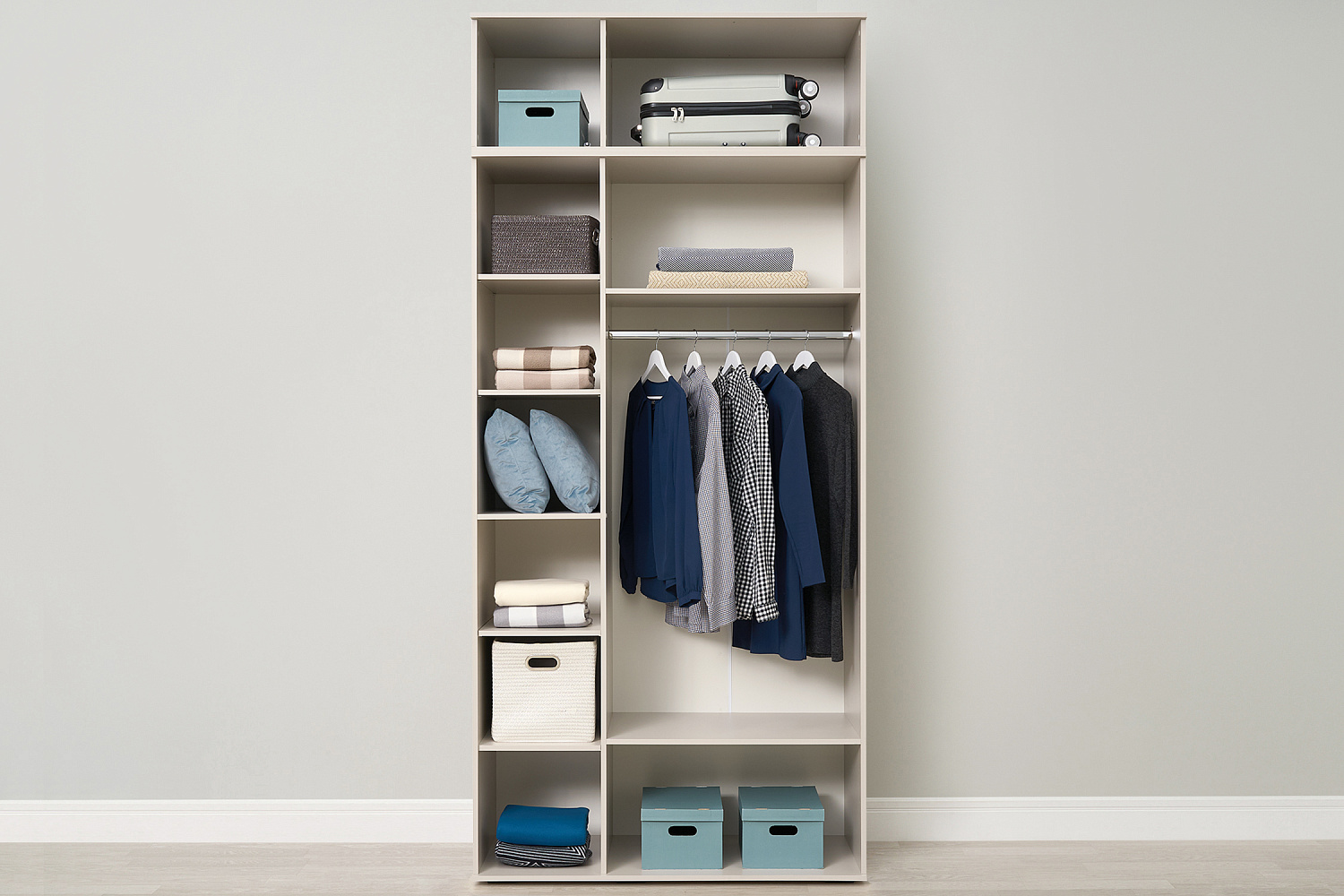 Шкаф 3-х створчатый с антресолью Норд кашемир