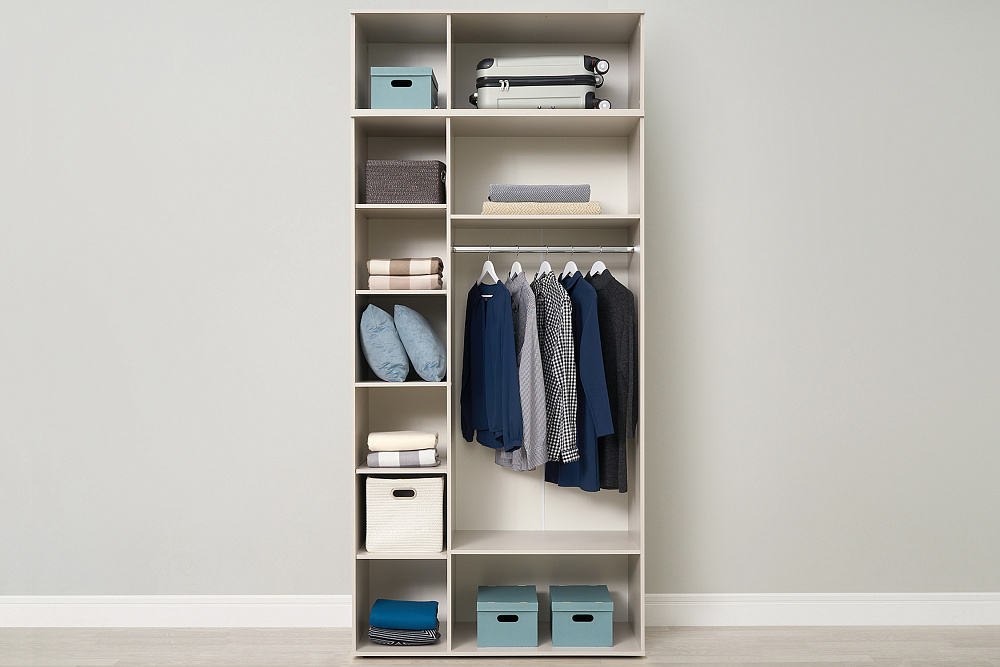 Шкаф 3-х створчатый с антресолью Норд кашемир