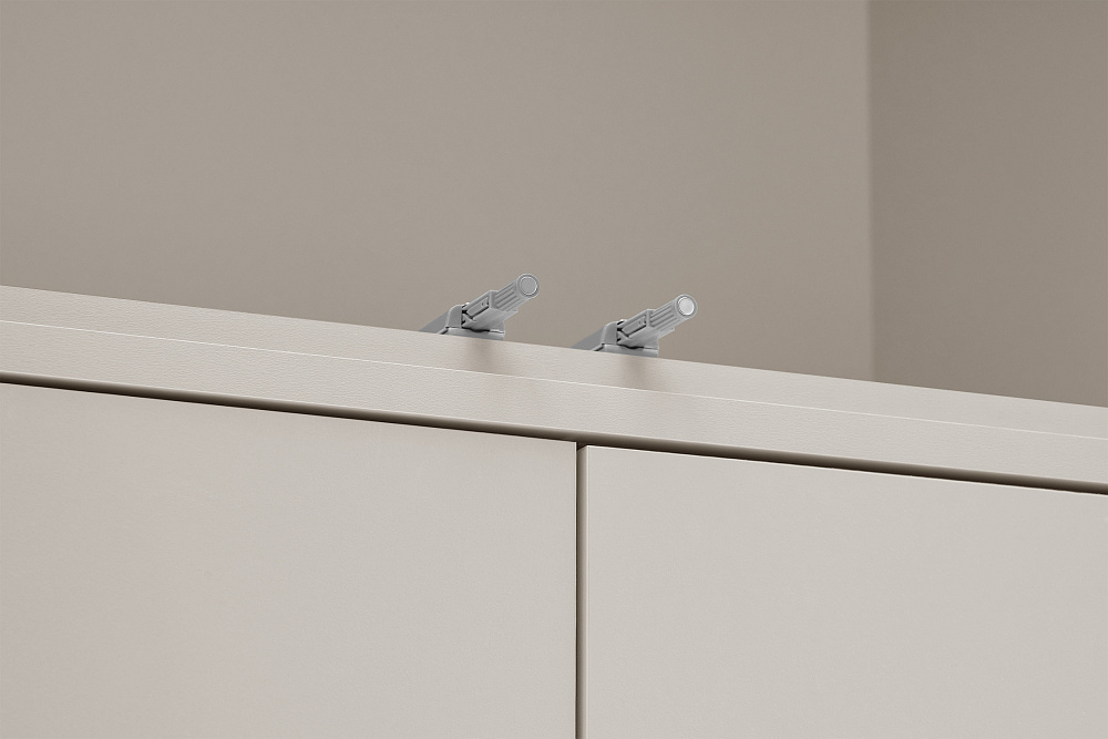 Шкаф 3-х створчатый с антресолью Норд кашемир