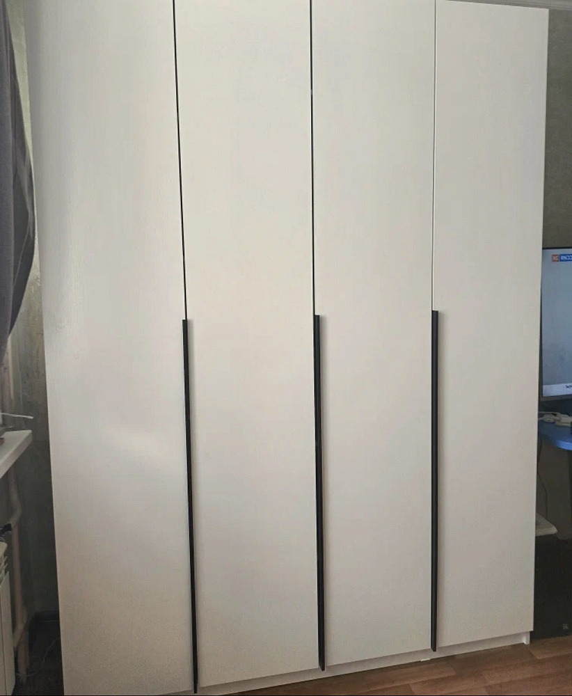 Шкаф 4-х створчатый Тивина графит серый