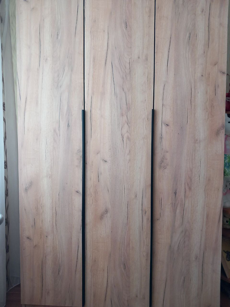 Шкаф 3-х створчатый Тивина графит серый