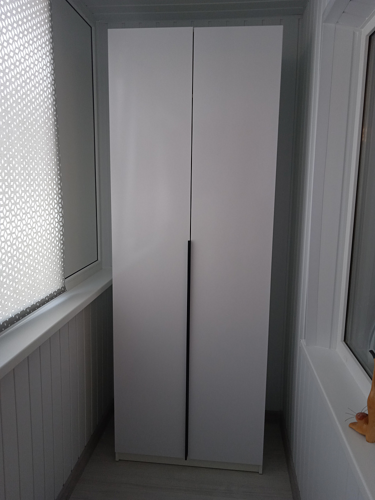 Шкаф 2-х створчатый Тивина белый текстурный