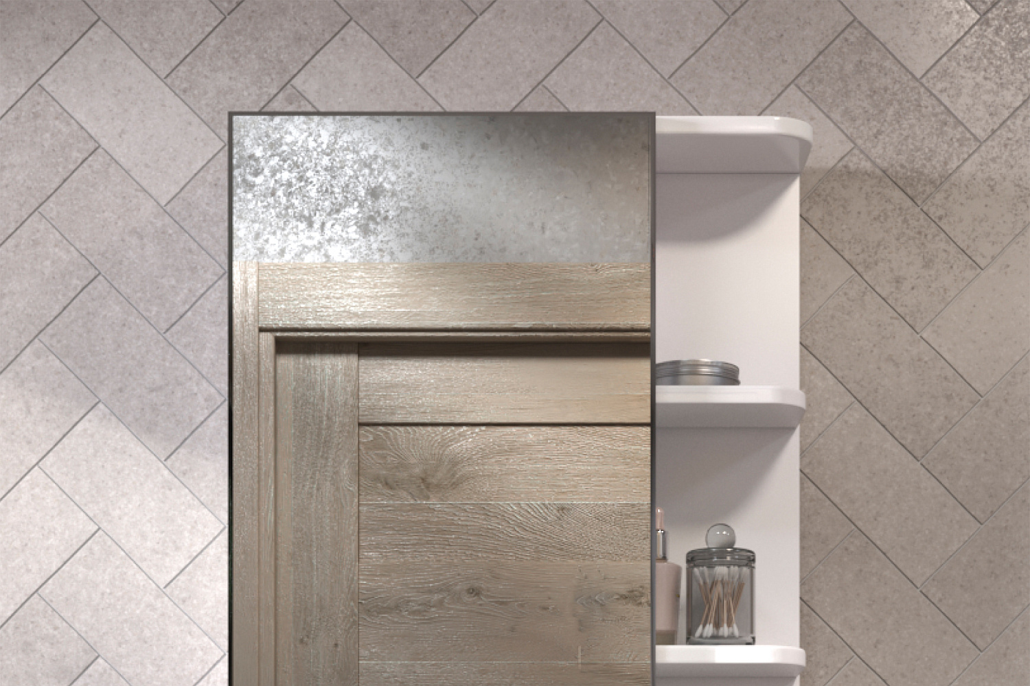 Зеркало-шкаф навесной Nova белый