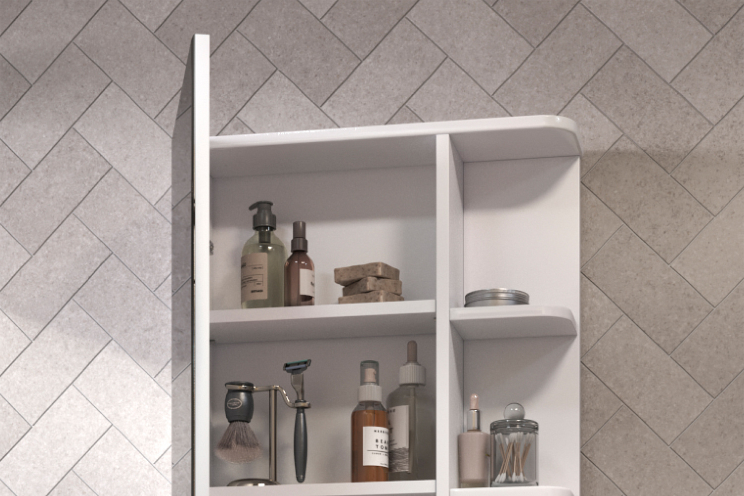 Зеркало-шкаф навесной Nova белый