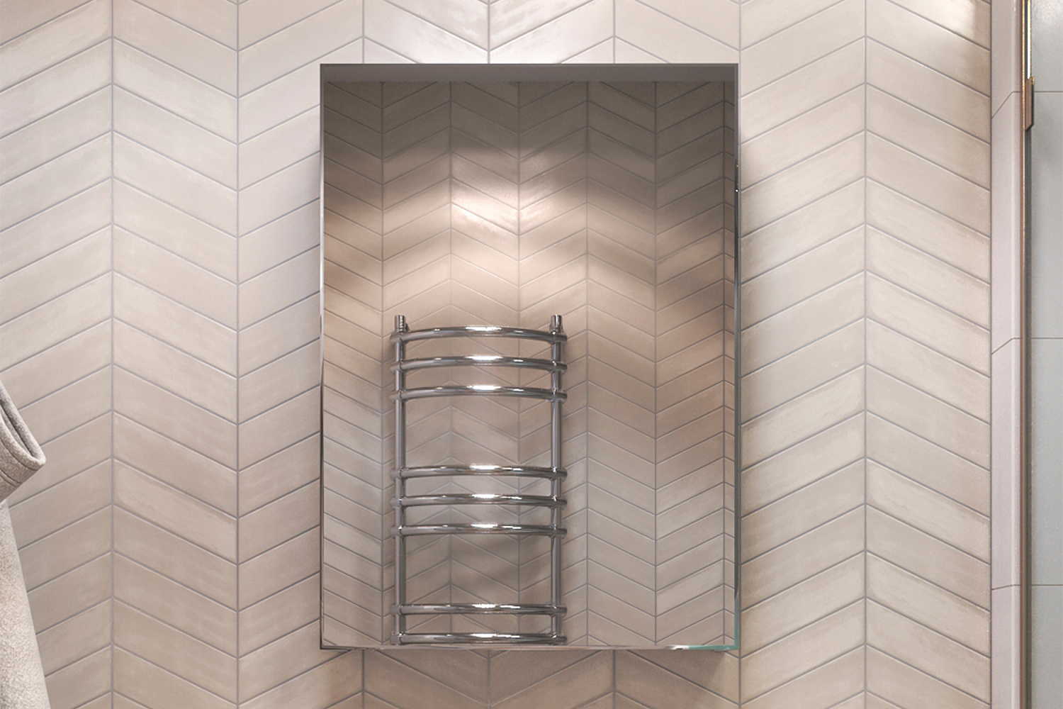 Зеркало-шкаф Grand белый