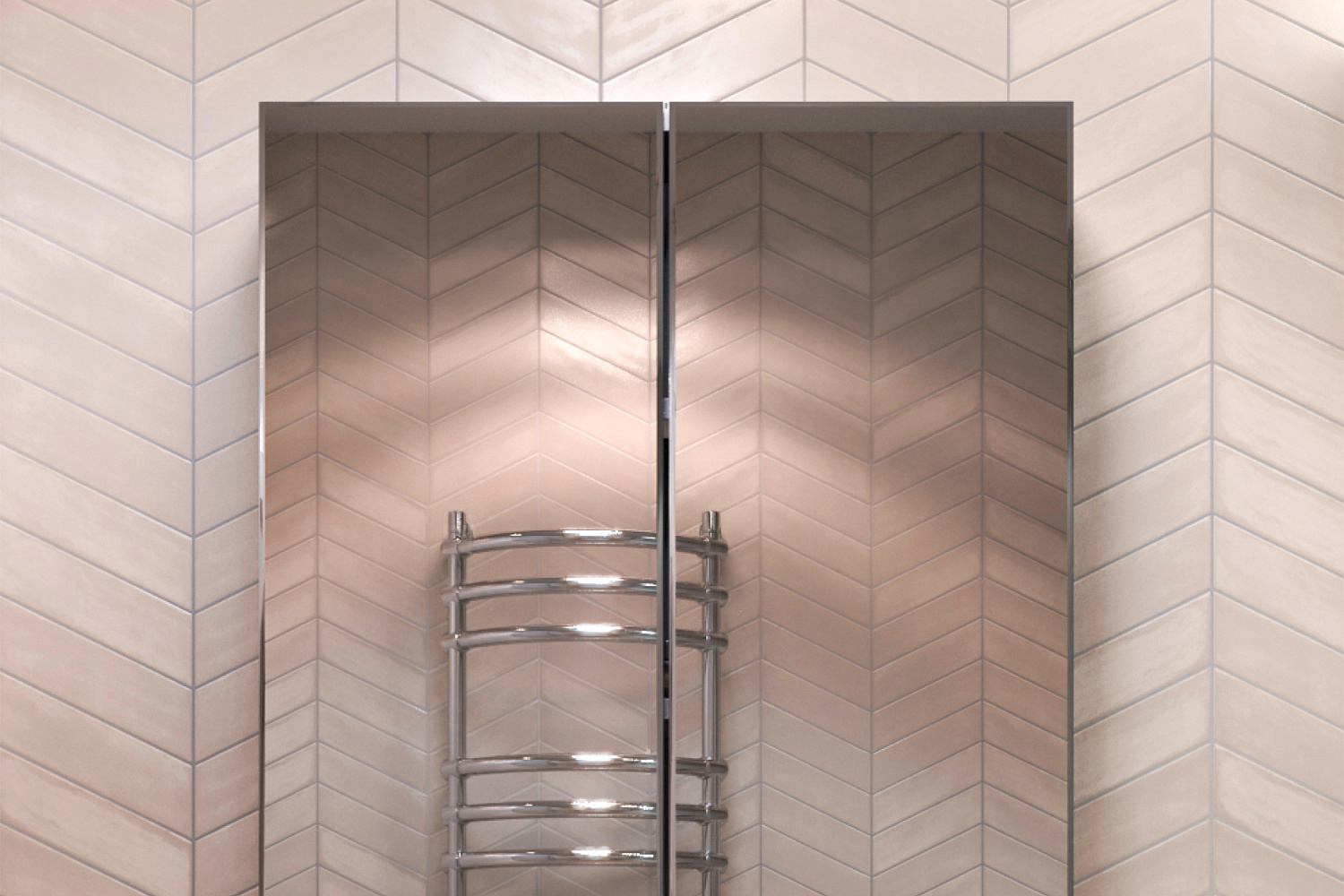 Зеркало-шкаф 2-х створчатый Grand белый