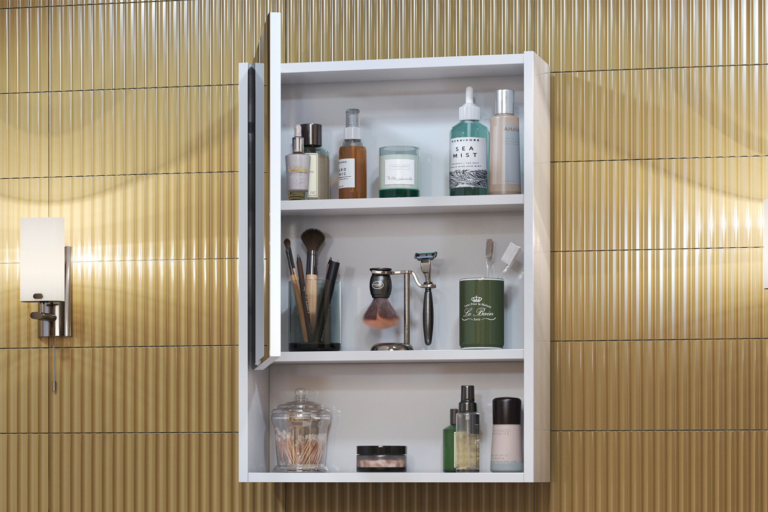 Зеркало-шкаф Urban белый