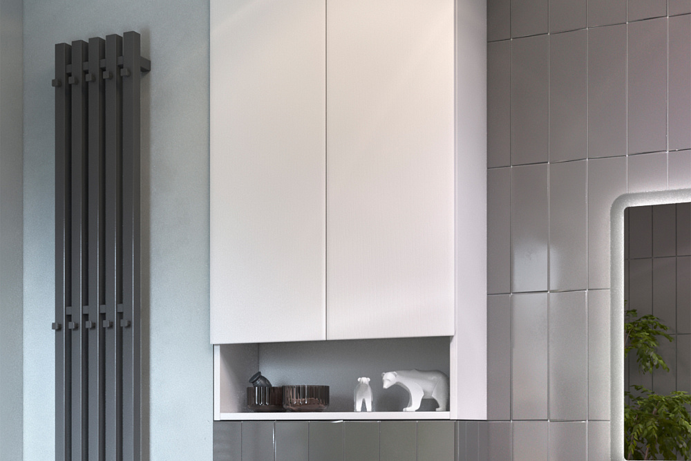 Шкаф навесной с нишей Wing белый