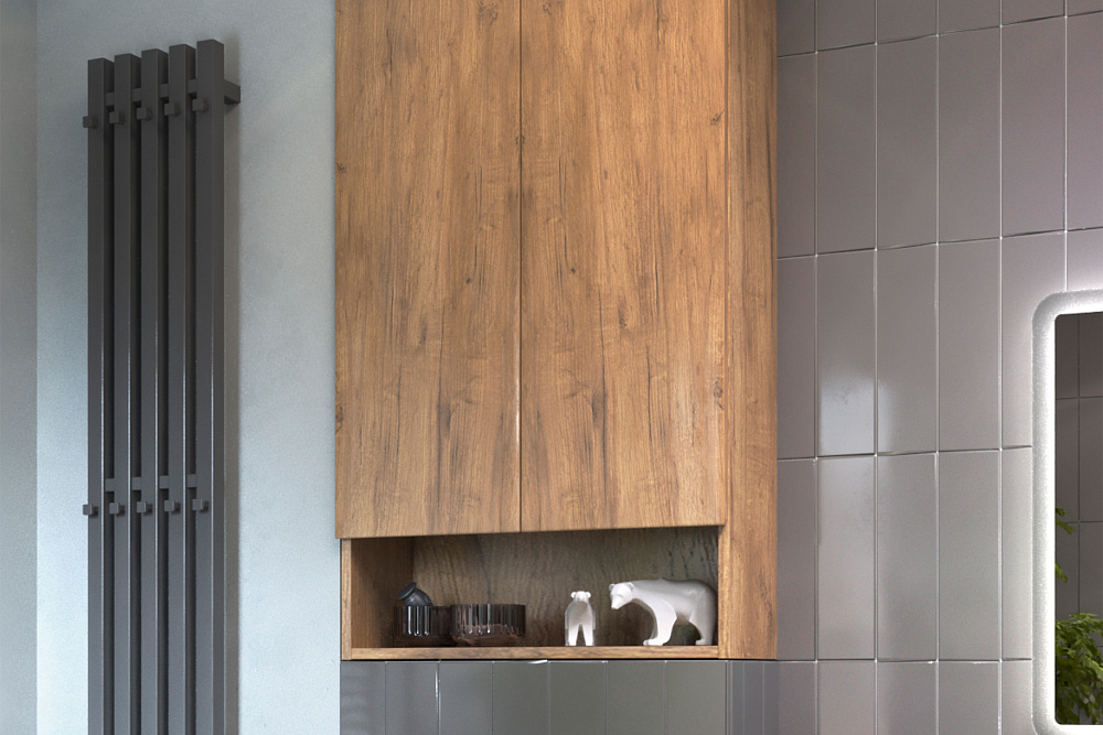 Шкаф навесной с нишей Wing дуб золотой