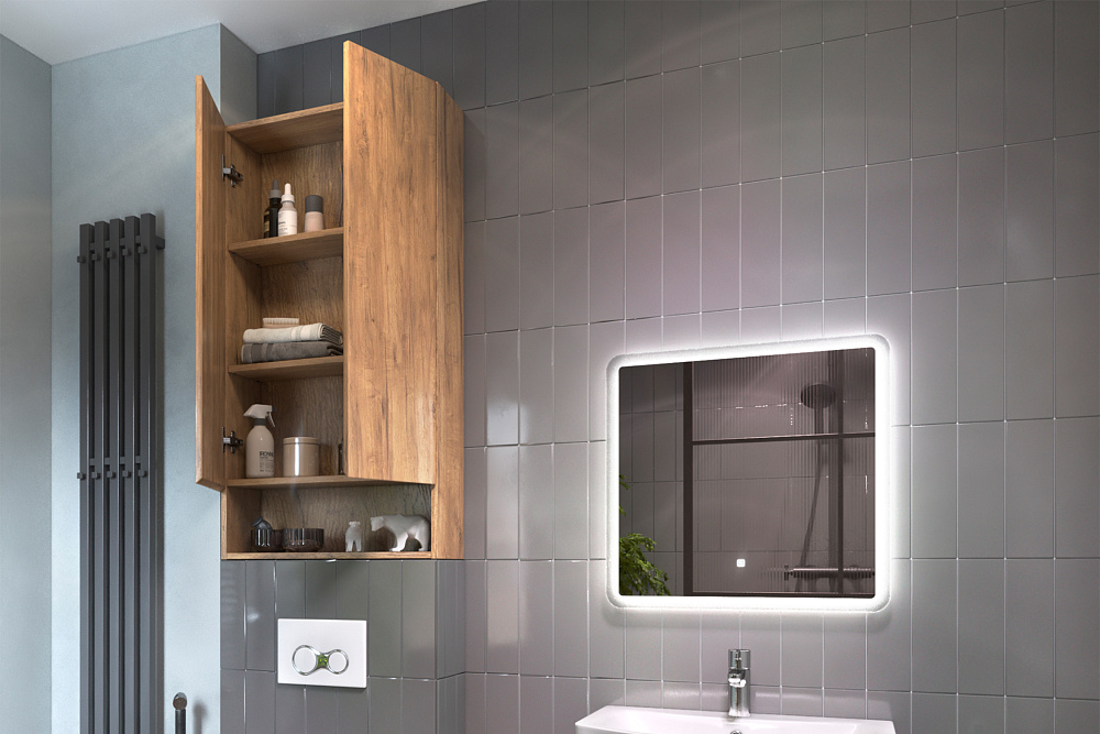 Шкаф навесной с нишей Wing дуб золотой