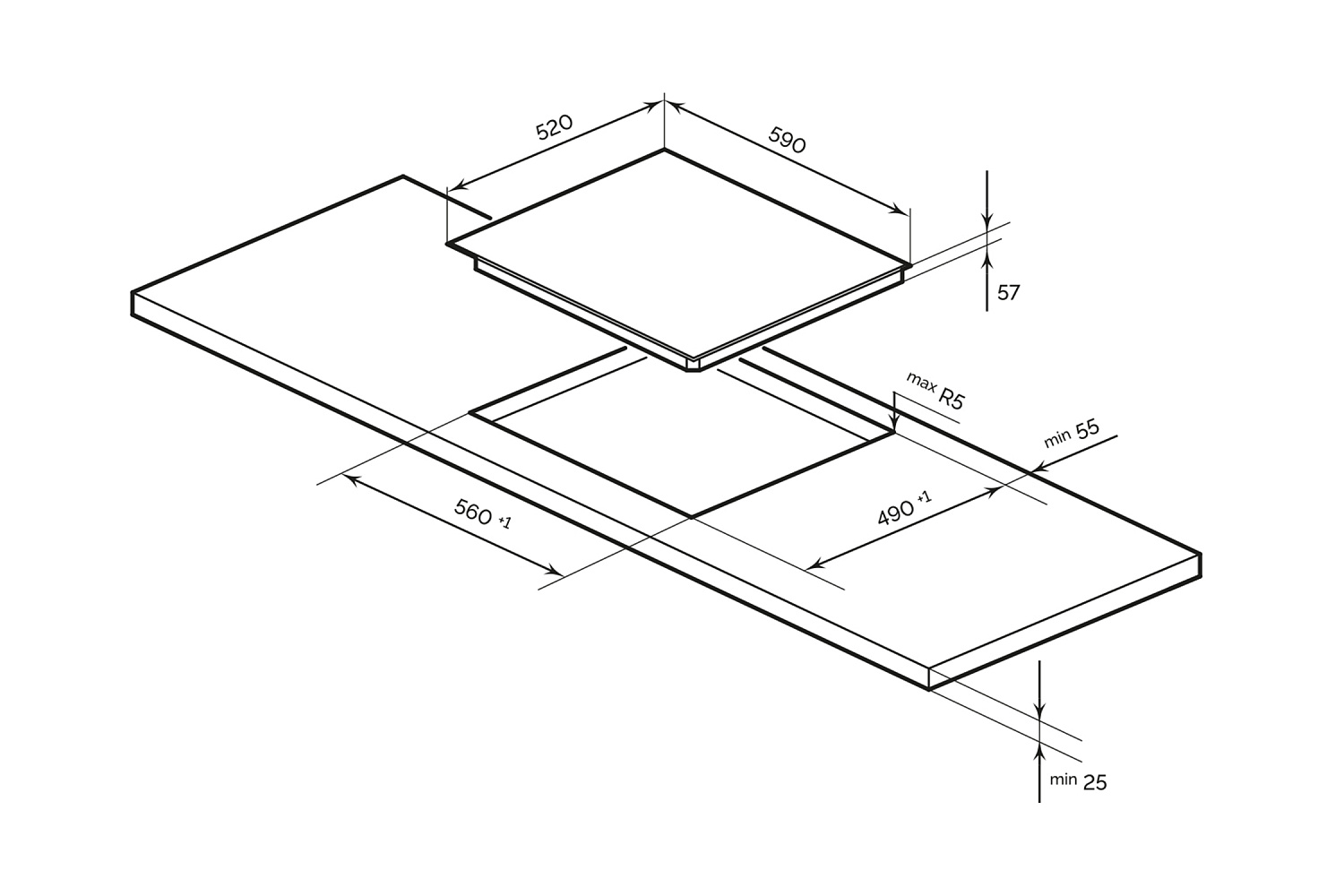 Индукционная варочная поверхность EVI 641C GR