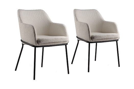 Комплект стульев AV 318 черный муар / белый