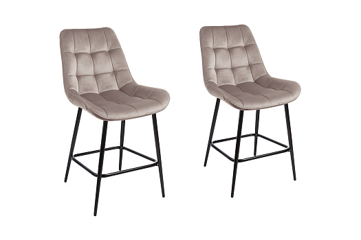 Комплект стульев полубарных AV 405 черный муар / светлый мокко