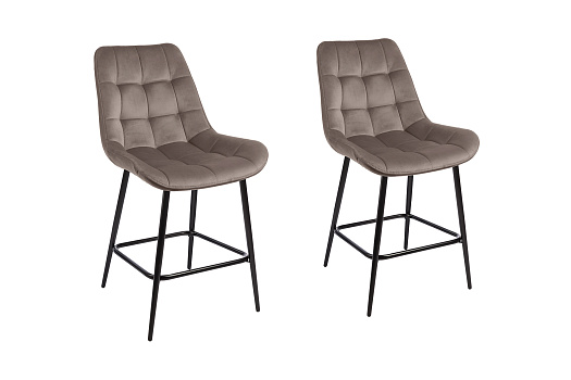 Комплект стульев полубарных AV 405 черный муар / капучино