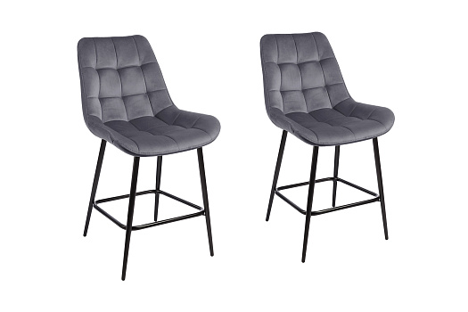 Комплект стульев полубарных AV 405 черный муар / серый