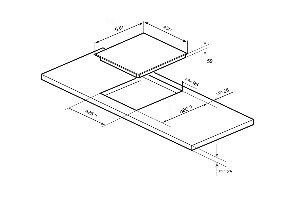 Индукционная варочная поверхность LEX EVI 430A WH
