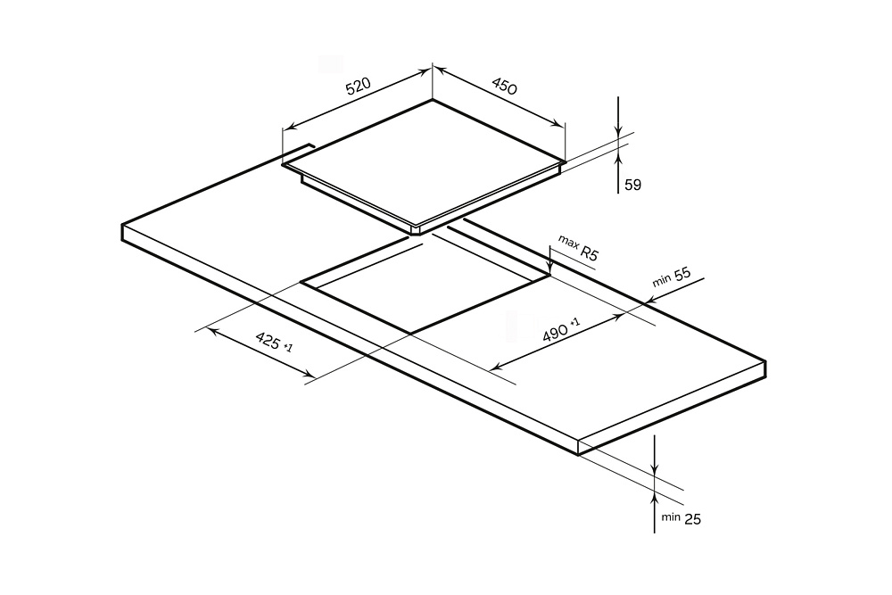 Индукционная варочная поверхность LEX EVI 431A BL