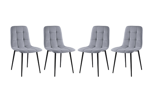 Комплект стульев AV 406-N черный муар / серый