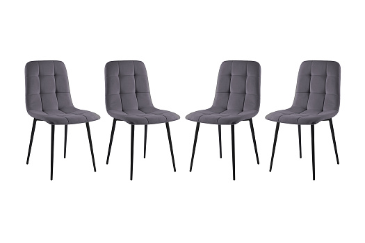 Комплект стульев AV 406-N черный муар / темно-серый