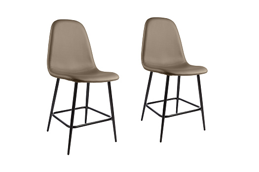 Комплект стульев полубарных AV 412 черный муар / кофейный