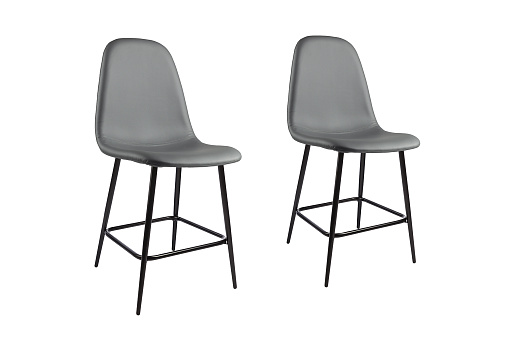 Комплект стульев полубарных AV 412 черный муар / серый