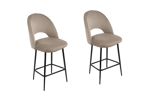 Комплект стульев полубарных AV 415 черный муар / бежевый