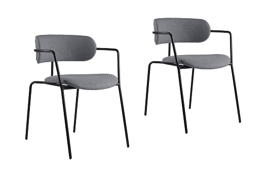 Комплект стульев AV 469 черный муар / серый