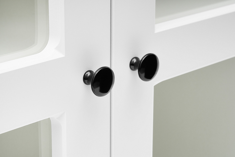 Шкаф-витрина Остин 16.394.02 белый шагрень / дуб крафт золотой