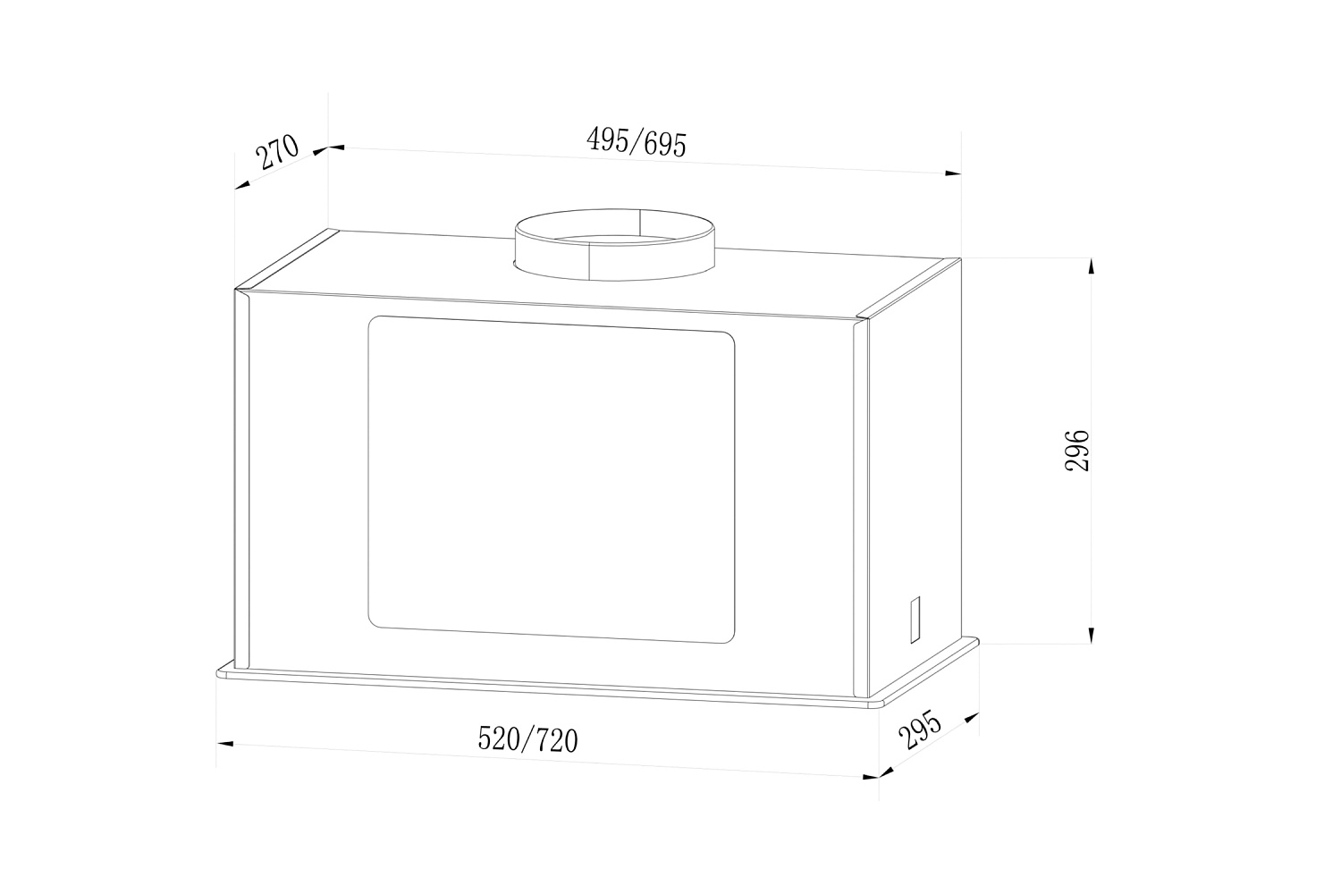 Встраиваемая вытяжка LEX GS BLOC GS 600 GREY