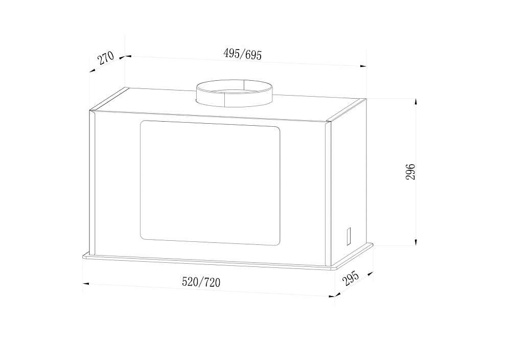 Встраиваемая вытяжка LEX GS BLOC GS 600 GREY