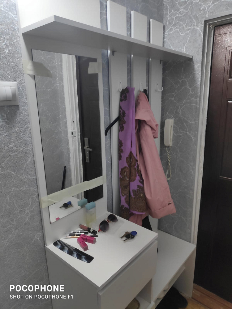 Прихожая Грейс белый текстурный