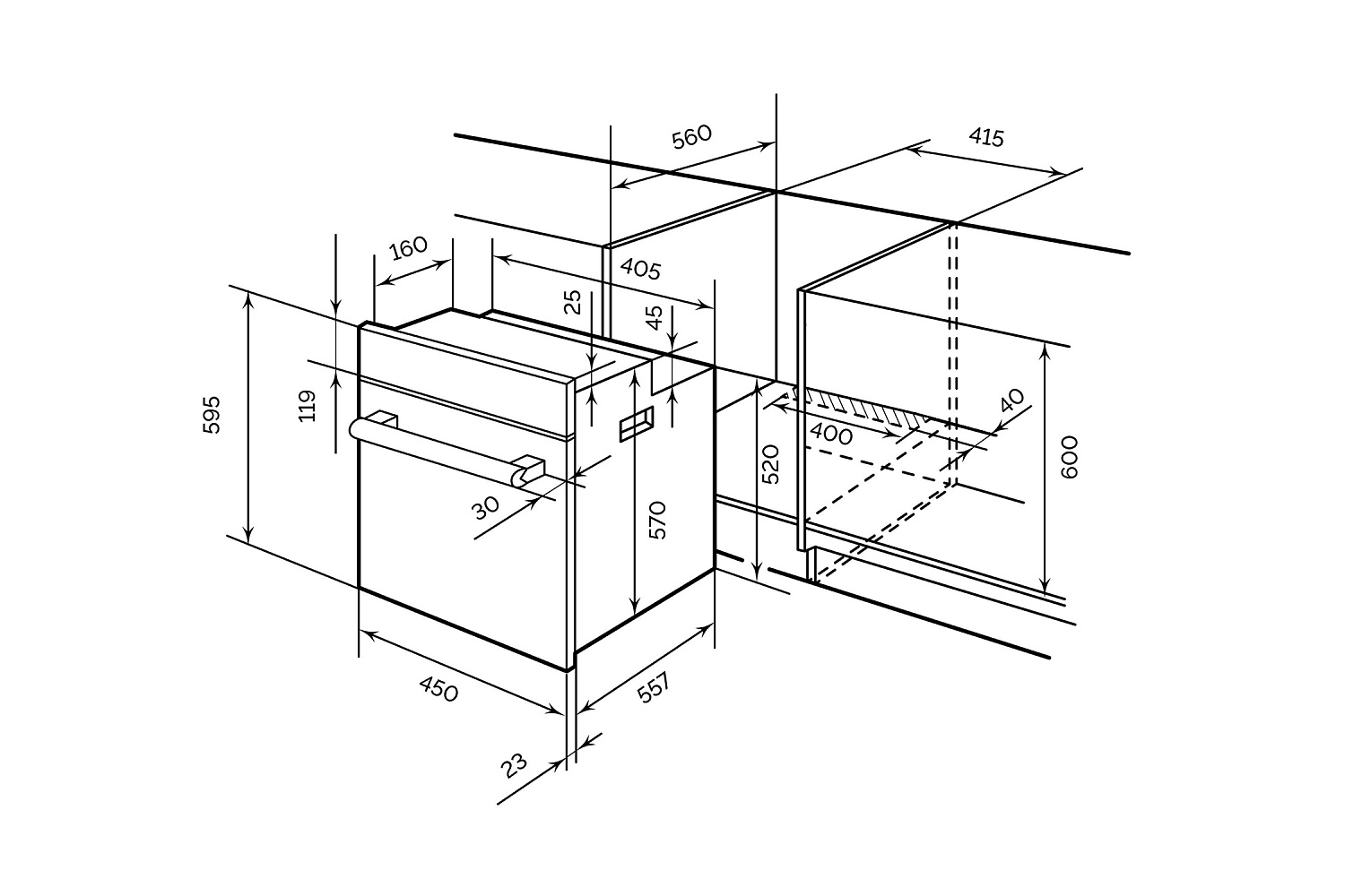 Встраиваемый духовой шкаф LEX EDM 4540 BBL