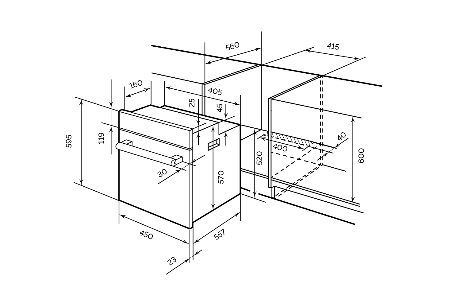Встраиваемый духовой шкаф LEX EDM 4575 GR